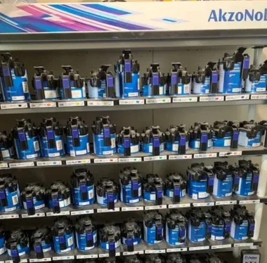 AkzoNobel premium auto refinish paint stock at Torrey Pines Collision Center